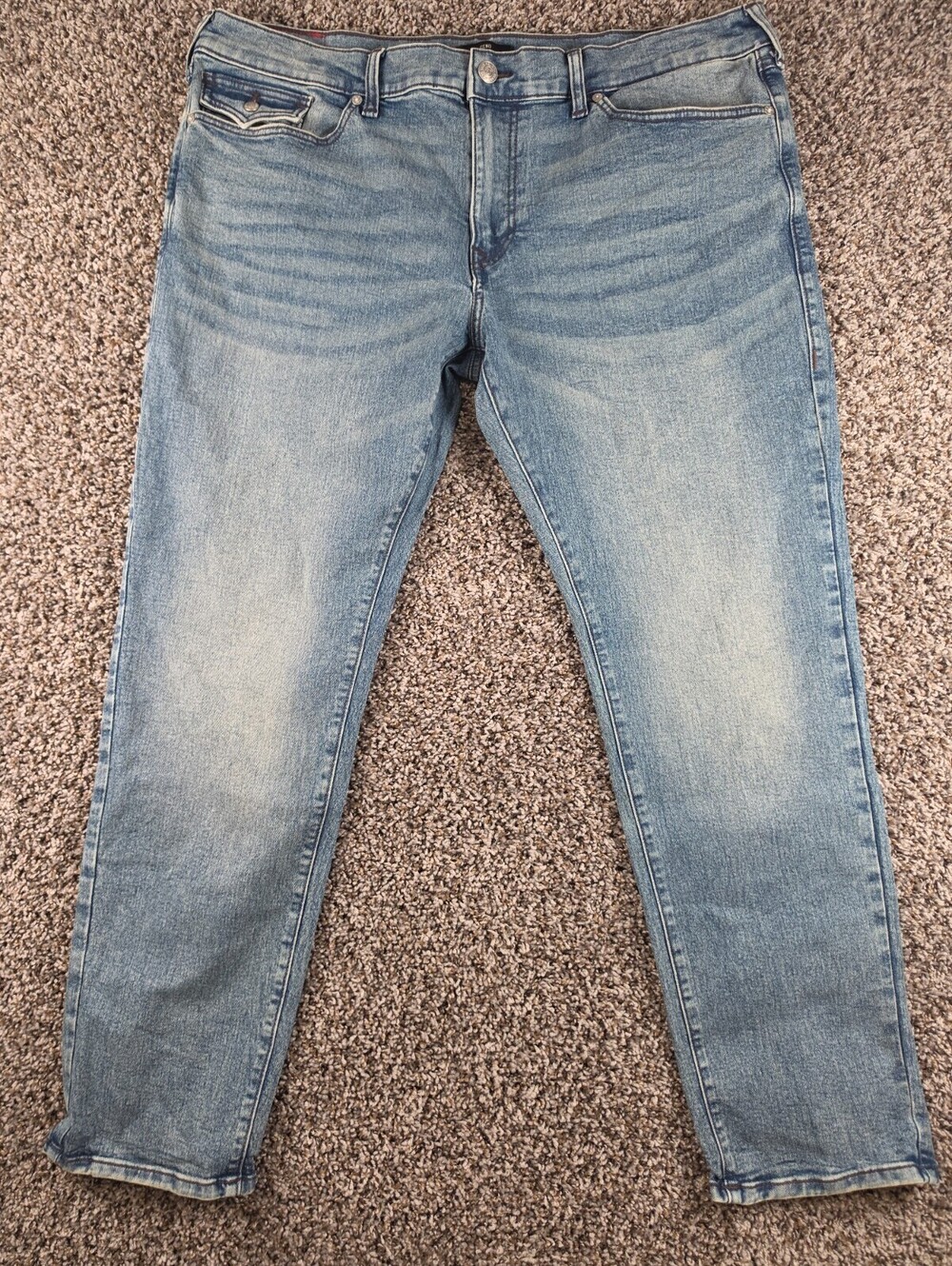 True Religion Mens Sz 40x32 Geno Fit Relaxed Slim Blue Jeans Light Wash